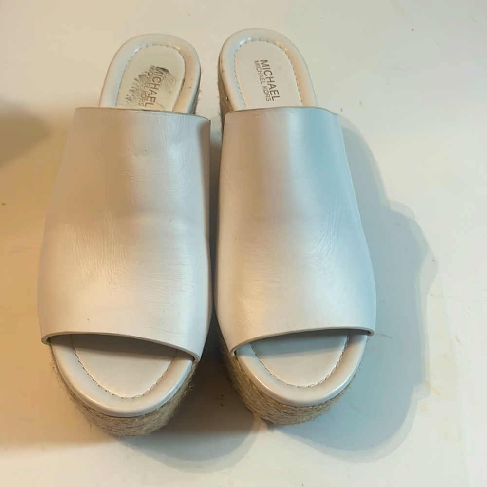 MICHAEL Michael Kors White Wedge Mules - Picture 4 of 10